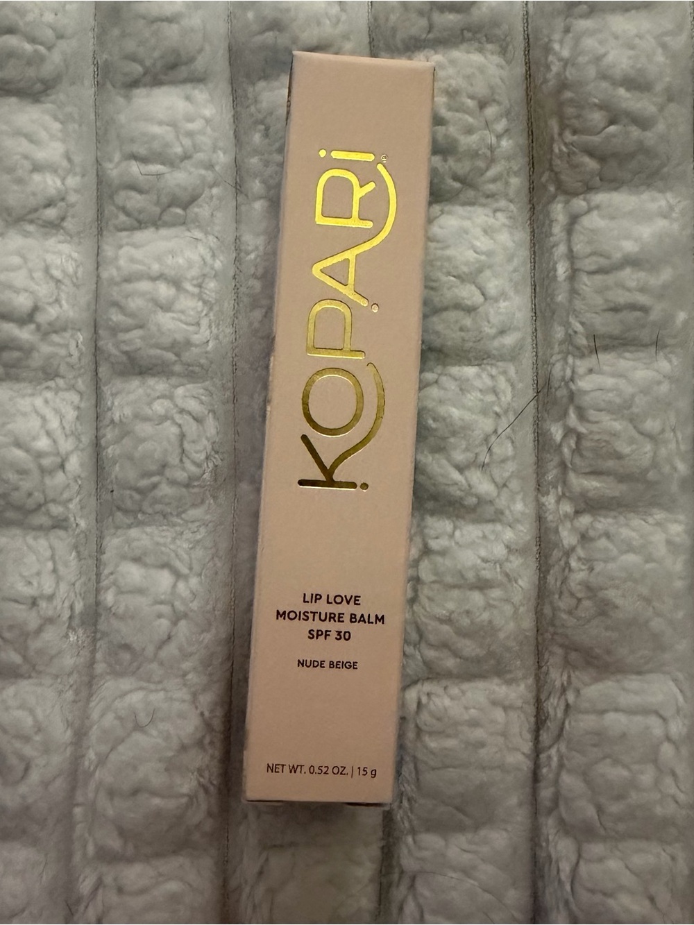 Kopari Lip Love Moisture Balm SPF 30 — Nude Beige with Gold Logo